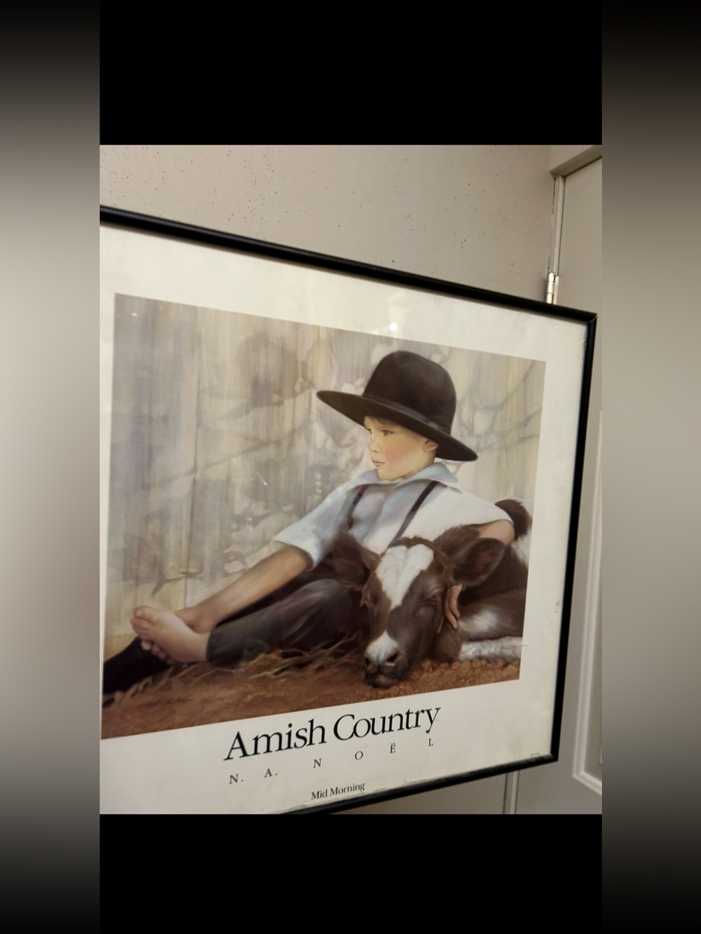 Vintage Amish Country 'Mid Morning' Framed Art Print - Black Frame wall art
